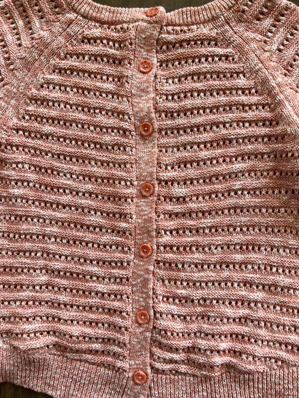 Moth by Anthropologie Pink Knit Sweater Back Button Cottagecore Top Medium - Picture 6 of 9